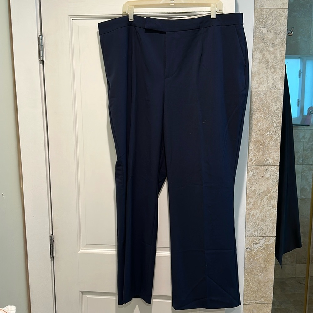 Navy dress pants.